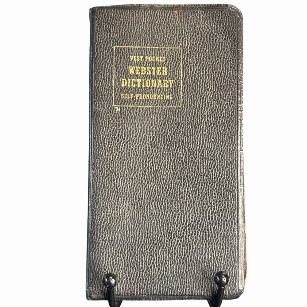 VTG 1960 Vest Pocket Webster Dictionary, Self-Pronouncing, World Pub., Small
